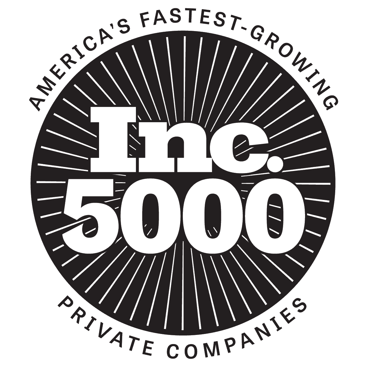 Inc. 5000 Black Stacked Medallion Logo